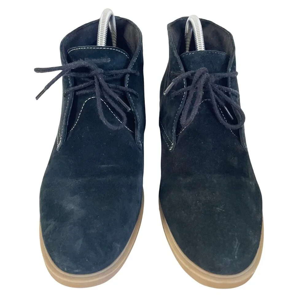 Hush Puppies Bailey Women's Chukka Ankle Boots Black Suede Size 11 Lace Up